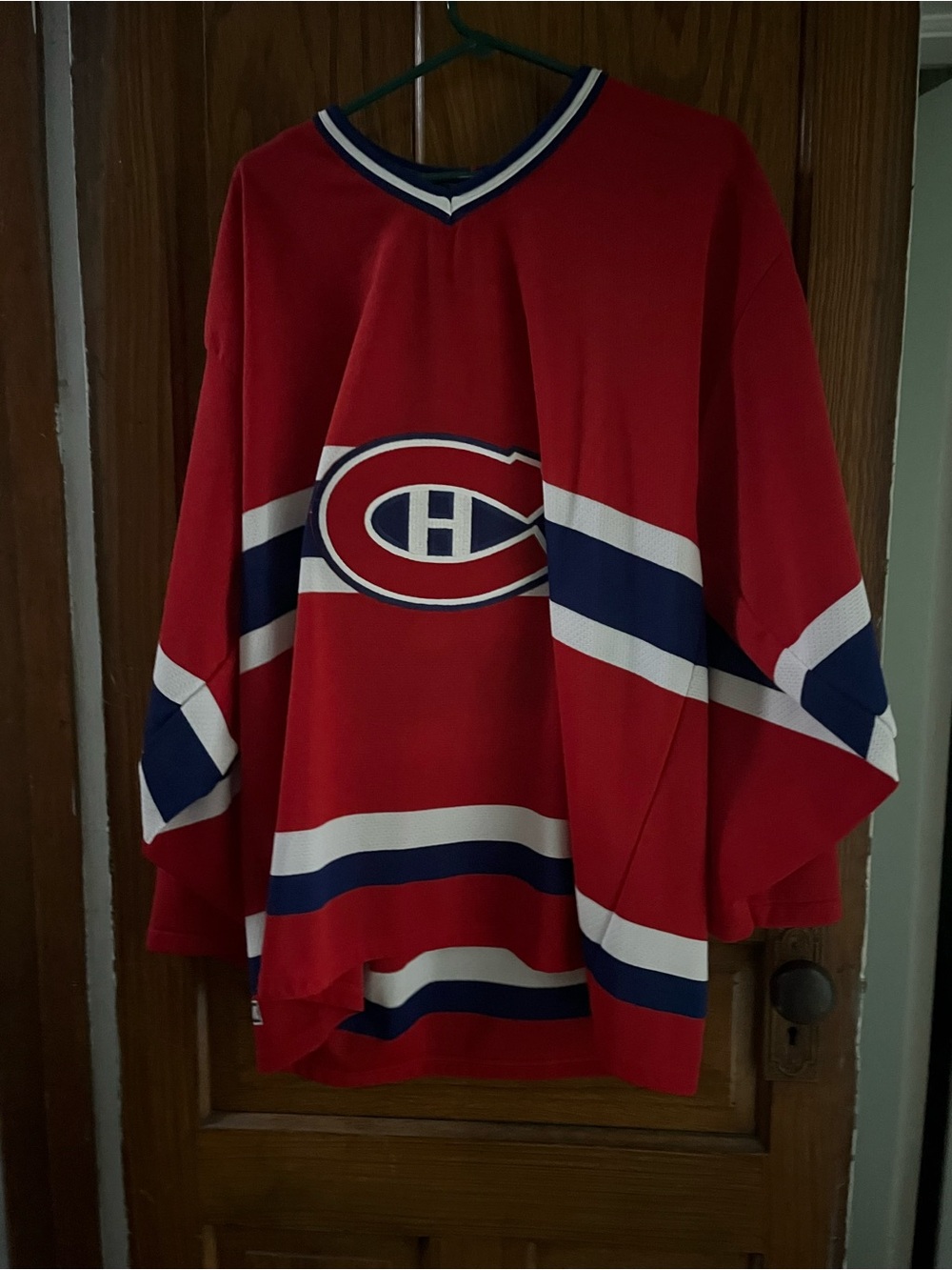 CCM Red Hockey Jersey with Navy and White Trim